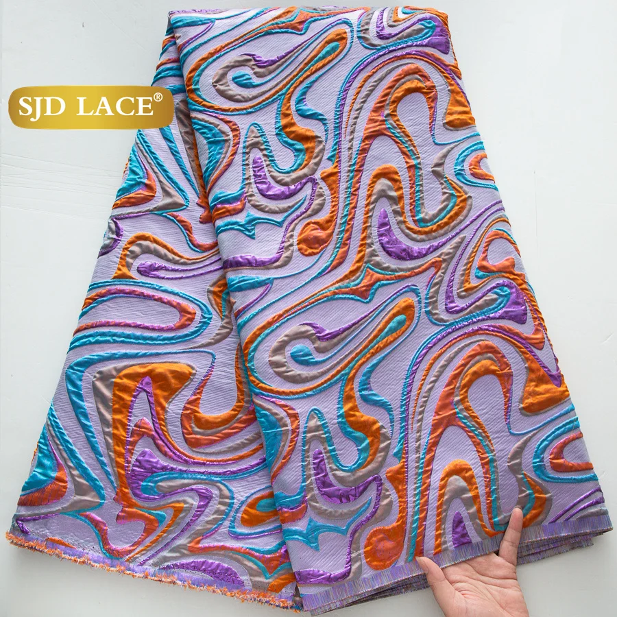 

SJD LACE French African Brocade Lace 2025 High Quality Nigerian Damask Jacquard Lace Fabrics For Sewing Women Party Dresses 4498