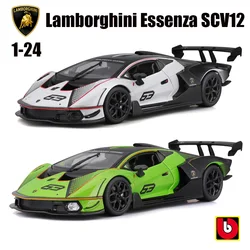 Bburago-coche de carreras de aleación Lamborghini Essenza SCV12 Weissach, vehículo de lujo de aleación, coches fundidos a presión, modelo de juguete, colección de regalo, 1:24