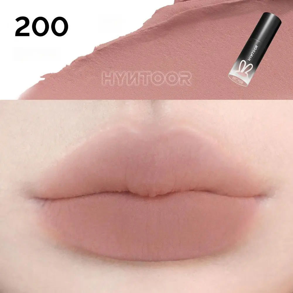 ملمع شفاه سائل أنبوبي أسود موس حليبي عاري ظلال مخملية غير لامعة ومقاوم للتلطخ يدوم طويلاً #5