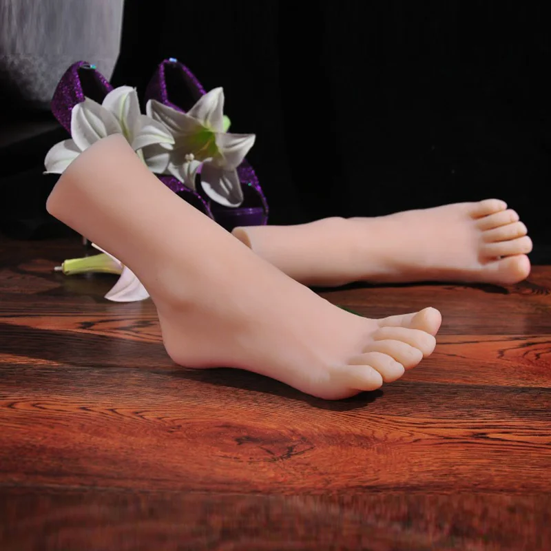 Vrouwelijke Mannequin Voeten Fetish Simulatie Siliconen Voet Model Nail Art Praktijk Manicure Foto Schoenen Sok Display