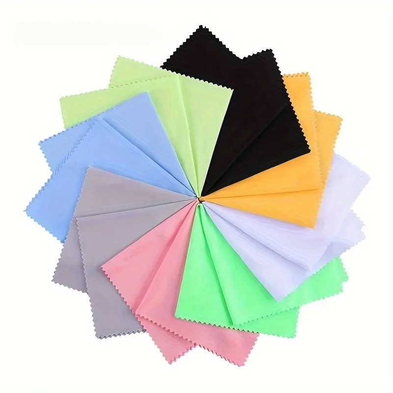 قطعة قماش لتنظيف النظارات من الألياف الدقيقة الفاخرة - مناديل فائقة النعومة وسميكة وغير قابلة للخدش للنظارات والكاميرات والهواتف الذكية وحماية العين - عدسة، شاشة، تنظيف سريع الجفاف (وردي، مكتب، مناسب للمكتب، السفر، قابل لإعادة الاستخدام