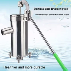 Garden Yard Groundwater Domestic Hand Well Pump Manual Deep Water Jet Pump Stainless Steel Handheld Shake Suction Pump For Home