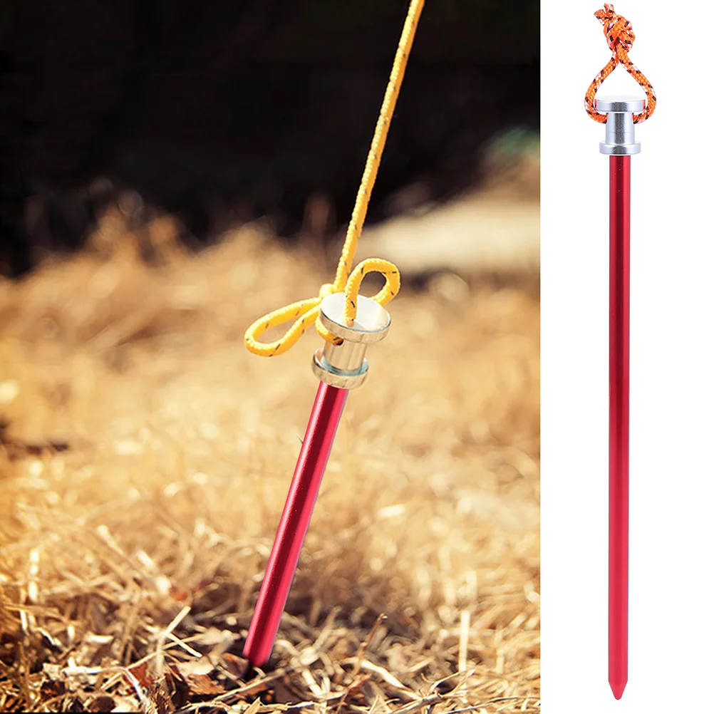 

4PCS Tent Pegs Aluminum Alloy Lightweight Camping Stakes Outdoor Picnic Stake Ground Nails Portable Tent Accessories