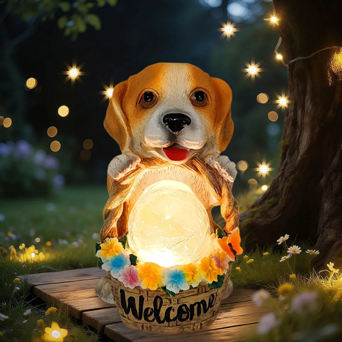 

Наружный садовый солнечный свет статуи, садовый светильник статуи собаки на солнечной энергии, уличный солнечный свет, свет статуи щенка