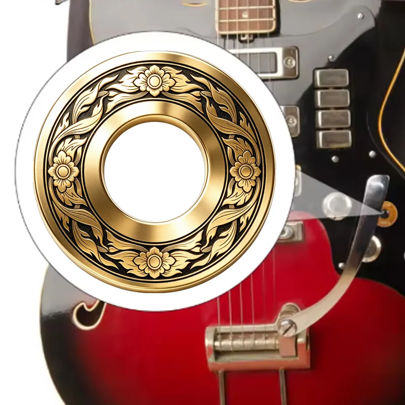 Metal Ring Washer Cover for Guitar Toggle Switches — Unique Floral Pattern Design — The Perfect Gift for Music Lovers