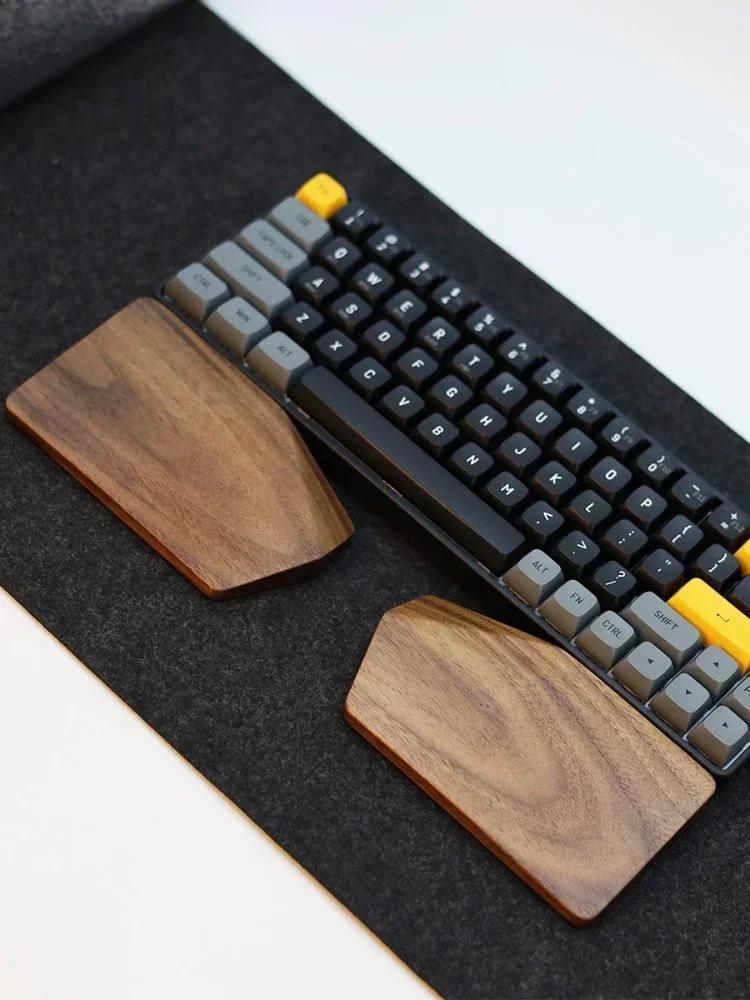 Orzech Plam Rest Split Keyboard Wrist Rest Wooden Custom 61/68/84/87/98/104 klawisze do klawiatury mechanicznej z litego drewna Palm Stress — zdjęcie produktu 7