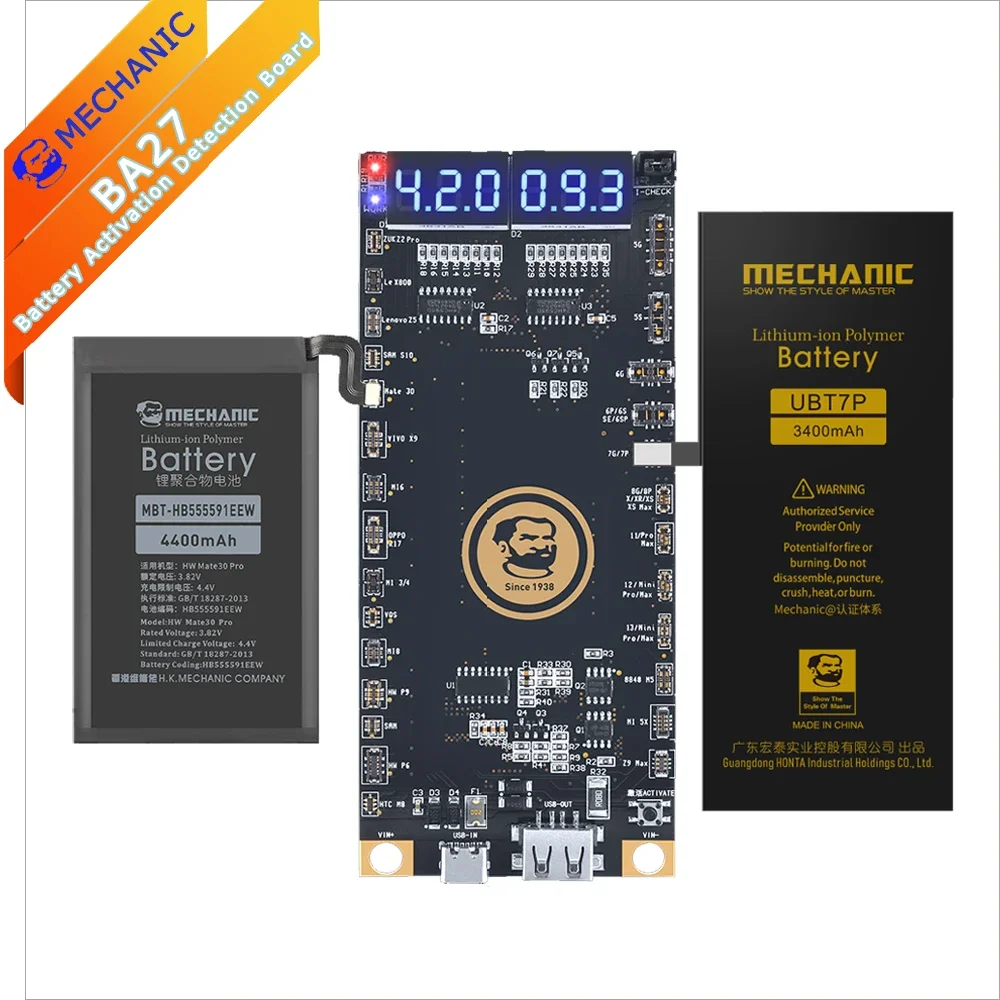 แบตเตอรี่เปิดใช้งานการตรวจจับ Board MECHANIC BA27 Quick ชาร์จสาย USB ล่าสุดสนับสนุน IP13 Android Series Repair