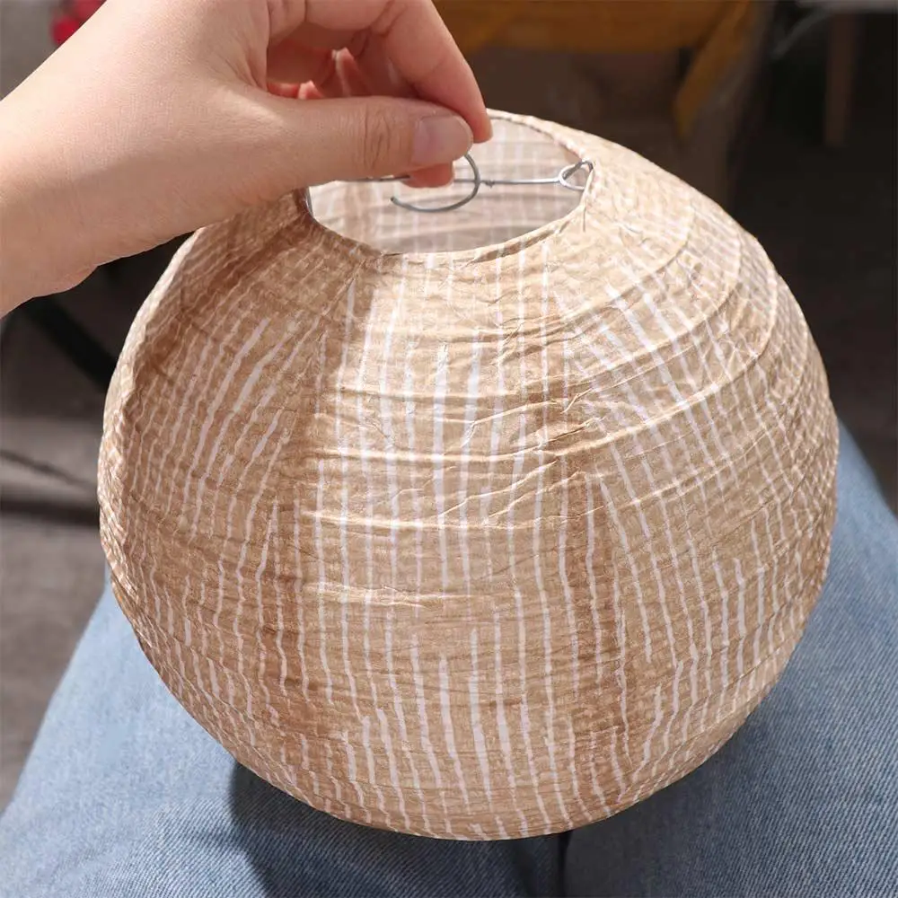 

3pcs Durable 8inch Linen Paper Lantern Portable Funny Festival Lantern Unique Hanging Lantern Home Decor