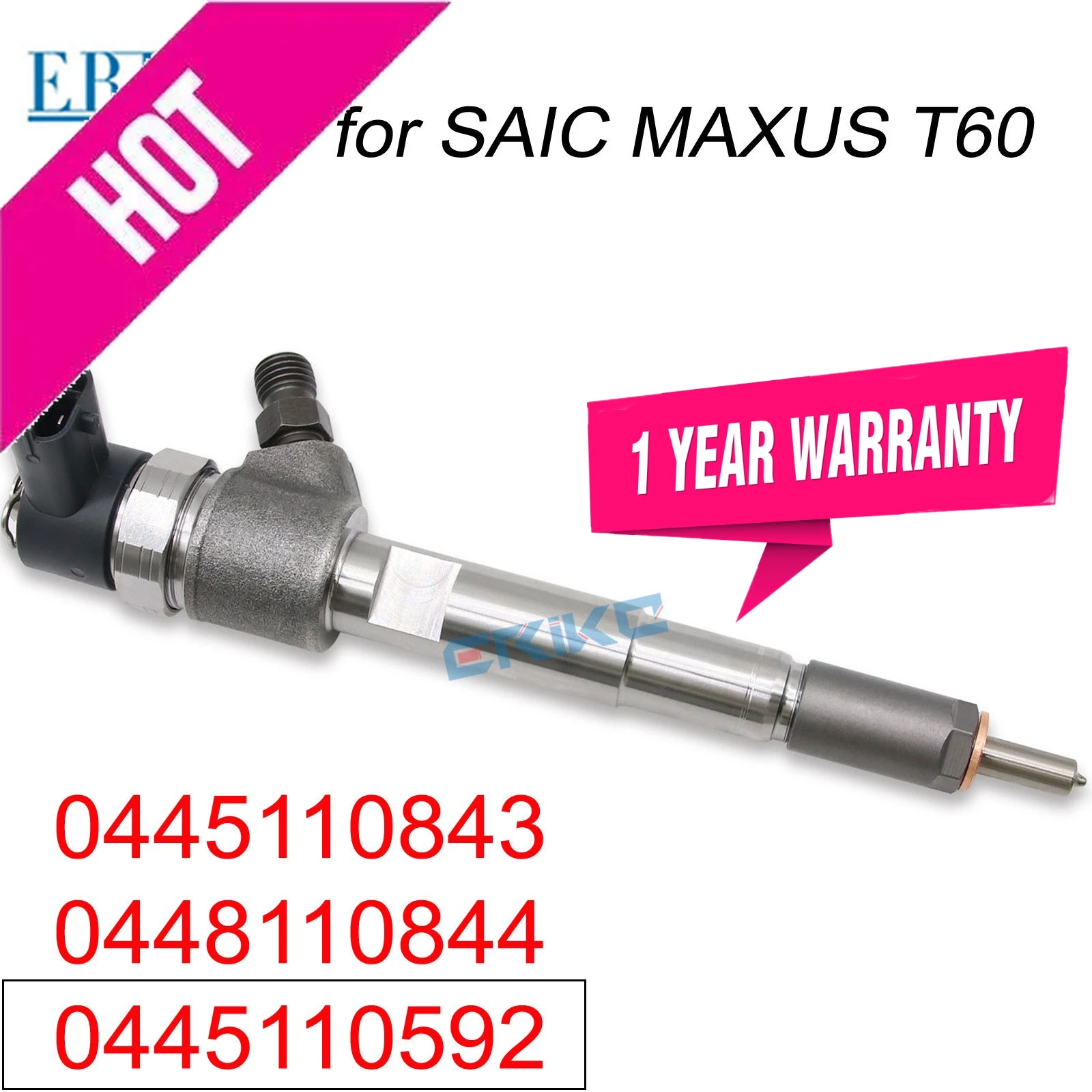 

0445110843 0448110844 Diesel Fuel Common Rail Injector 0445110592 0 445 110 843 for SAIC MAXUS T60