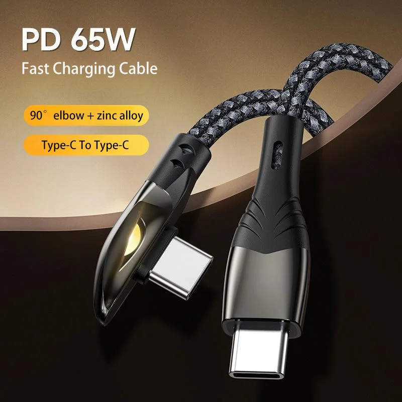 

PD 65W Type C To Type C Fast Charging Cable For Samsung S25 S24 S23 S22 iPhone 16 15 Pro Xiaomi Redmi Huawei Weaving Data Wire