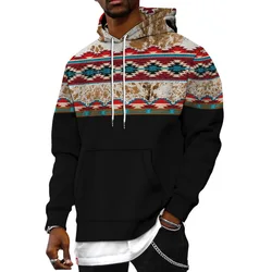 New Aztec Geometric Graphics Hoodies 3D Print Men Women Vintage Streetwear Hoody Sweatshirts Pullover Y2k Tracksuit Man Clothing