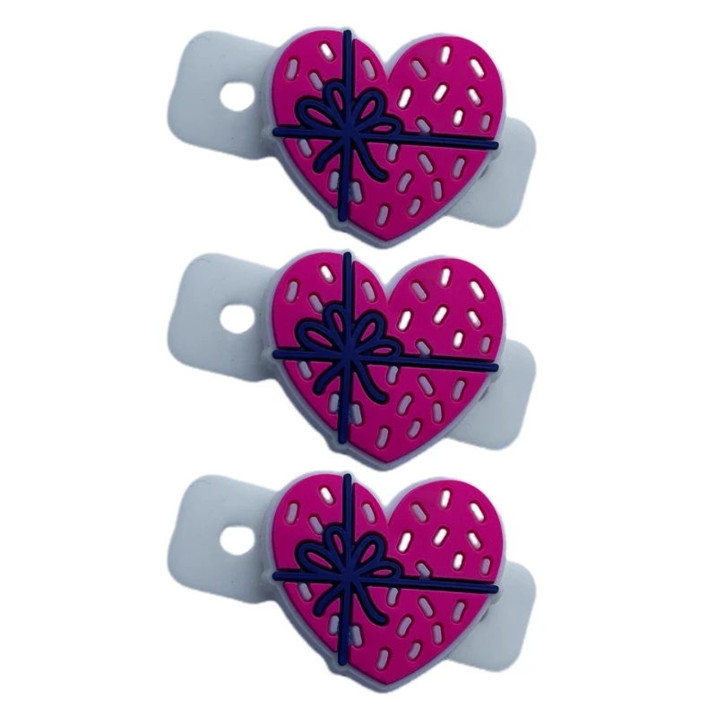 Q39E Quickly Install Heart Tennis Racket Dampener Silicones Tennis Vibration