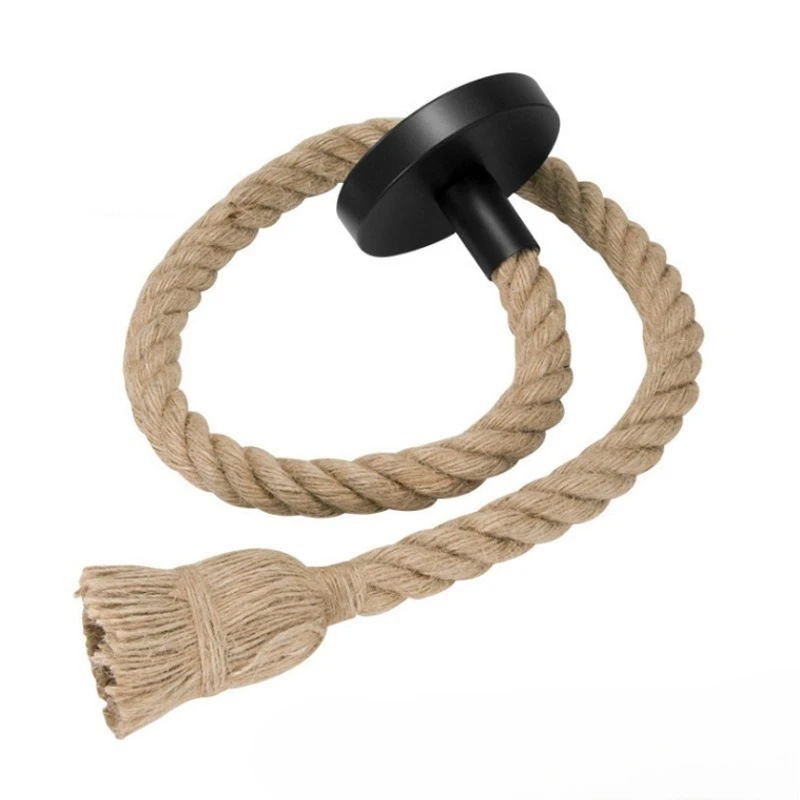 1M/2M Hemp Rope Pendant Light Accessories Retro Creative Hanging E27 Lamp Holder Hemp Rope