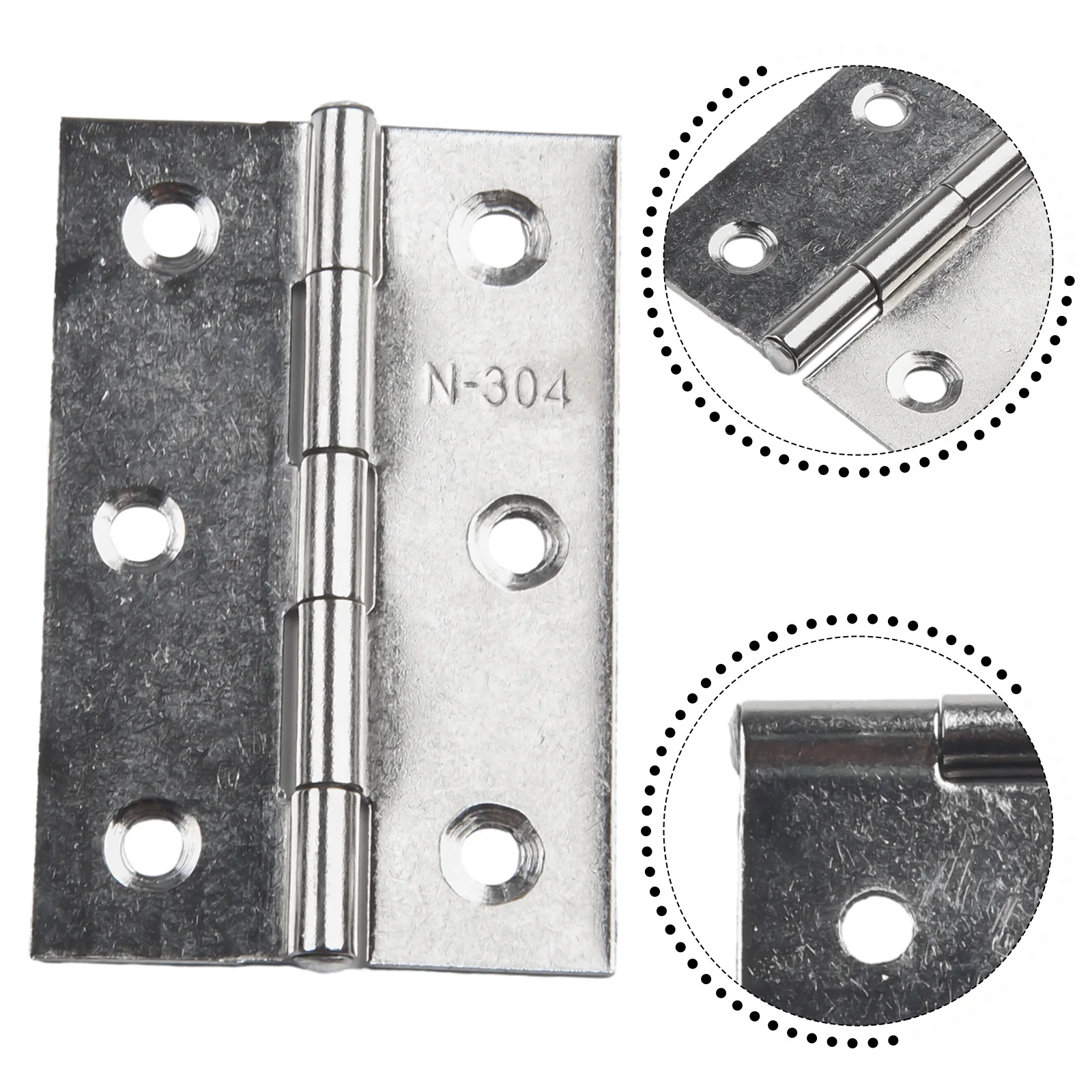 Stainless Steel Door Hinges 10 Piece 3 Inch Ball Bearing Butt Rust Resistant Suitable for Various Wooden Doors