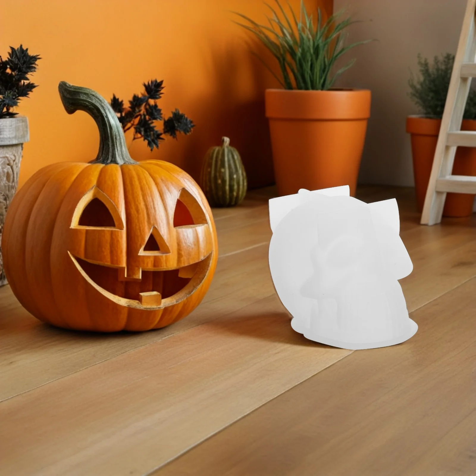 

3Pcs Skull Silicone Molds 3D Head Resin Casting Mold for Halloween Soap Wax Clay Craft Home Decor Party