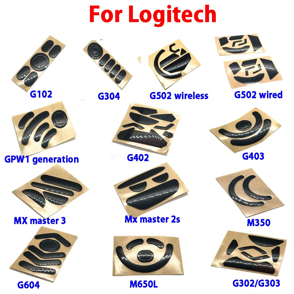 1 Sets NEW Mouse Feet Skates Pads For Logitech G102 G103 G903 G402 G502 G900 G604 M350 Mouse Black White Anti Skid Sticker