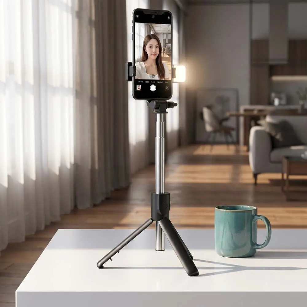360° Rotating Telescopic Selfie Stick Portable 70cm Bluetooth Selfie Stick Adjustable Handheld Selfie Stick Tripod