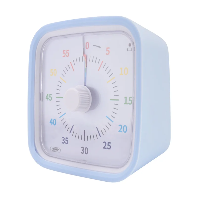 60 Minute Visual Timer With Protective Case, Rainbow Disk Timer, Silent Countdown Time Management Tool