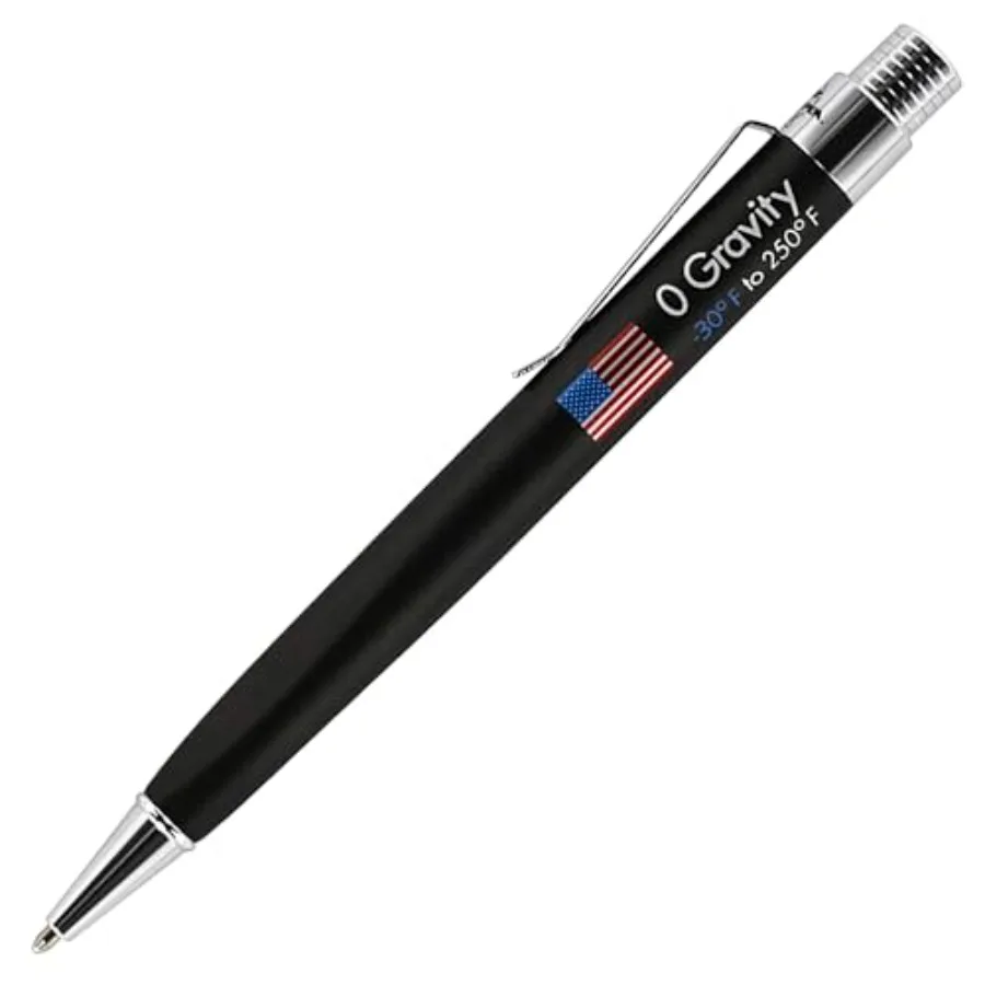

Space Pen Finish Zero-Gravity Pen U.S. Flag Imprint Pressurized Ballpoint Pen Writes Upside Down and in Extreme Temperatures Sm