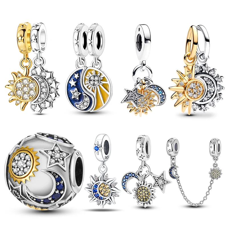 

Оригинальные подвески из серебра 925 пробы: Солнце, Луна, Звезды, Вселенная. Подвески-бусины для браслетов 3 мм. Подвески для женщин. Роскошные украшения для самостоятельного изготовления. Подарки.