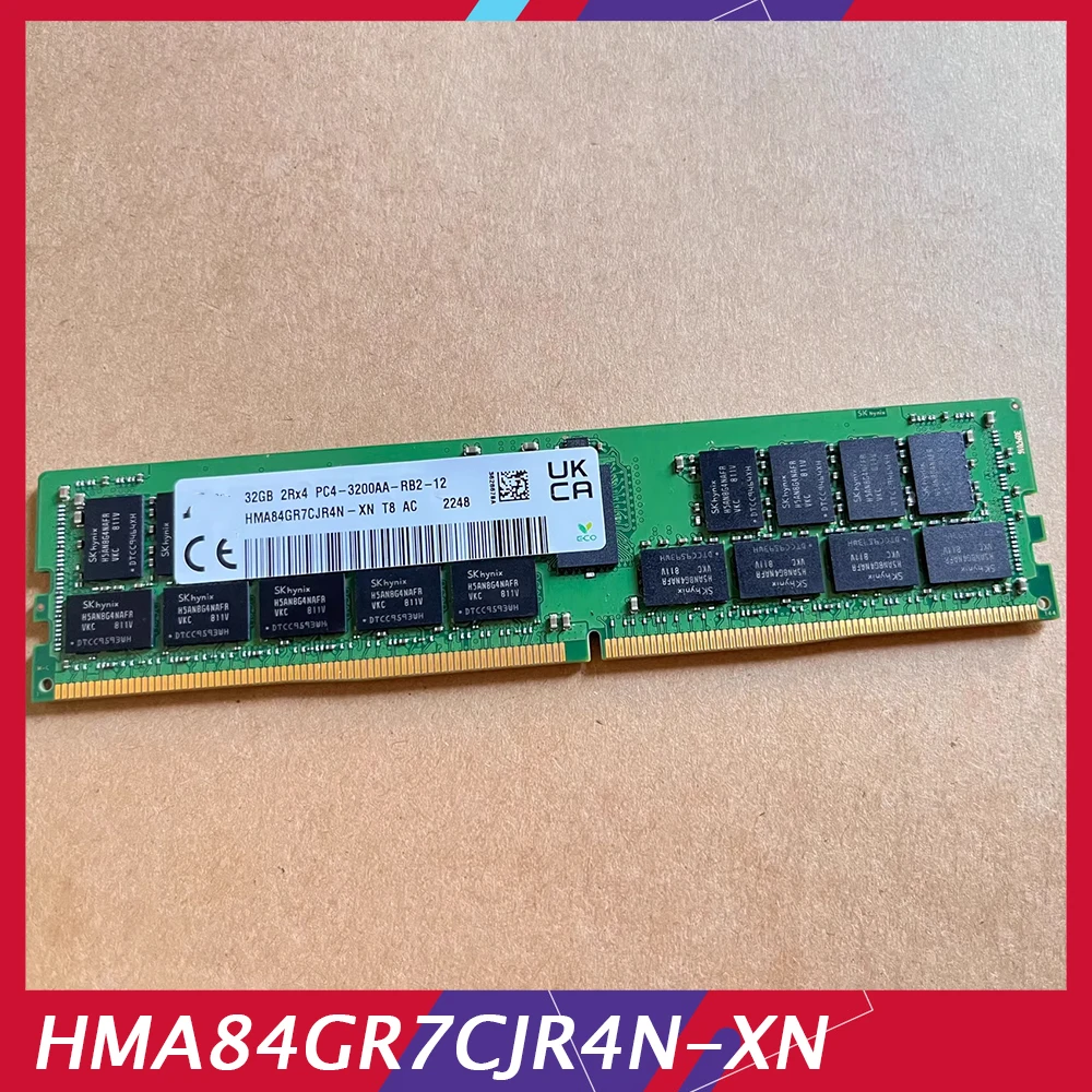 1 Pcs 32GB 32G For SK Hynix RAM 2RX4 3200 PC4-3200AA DDR4 REG ECC HMA84GR7CJR4N-XN Memory