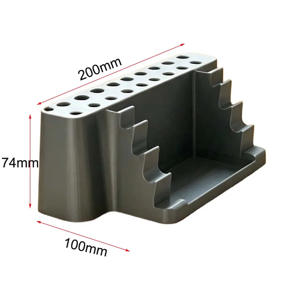 3D Printed Paint Tool Holder For Artists Brush Storage Modern Grey Organizer For Drawing For Painting Supplies