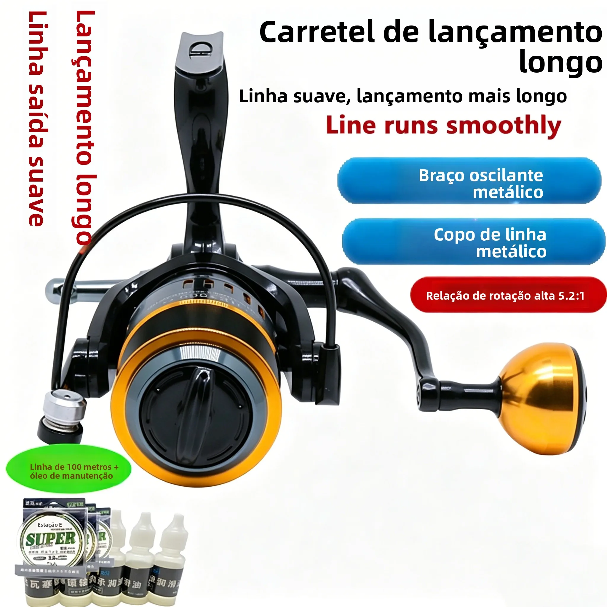 dawa-hanbao-spinning-reel-metal-sea-rod-surf-fishing-large-grip-ball-gear-arm-oscillating-wheel-road-fishing-line-outfit