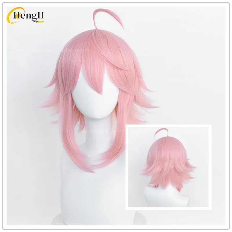 In Stock Anime Synthetic Tori Himemiya Cosplay Wig Unisex Long 40cm Pink Wig Heat Resistant Hair Halloween Party Wigs + Wig Cap