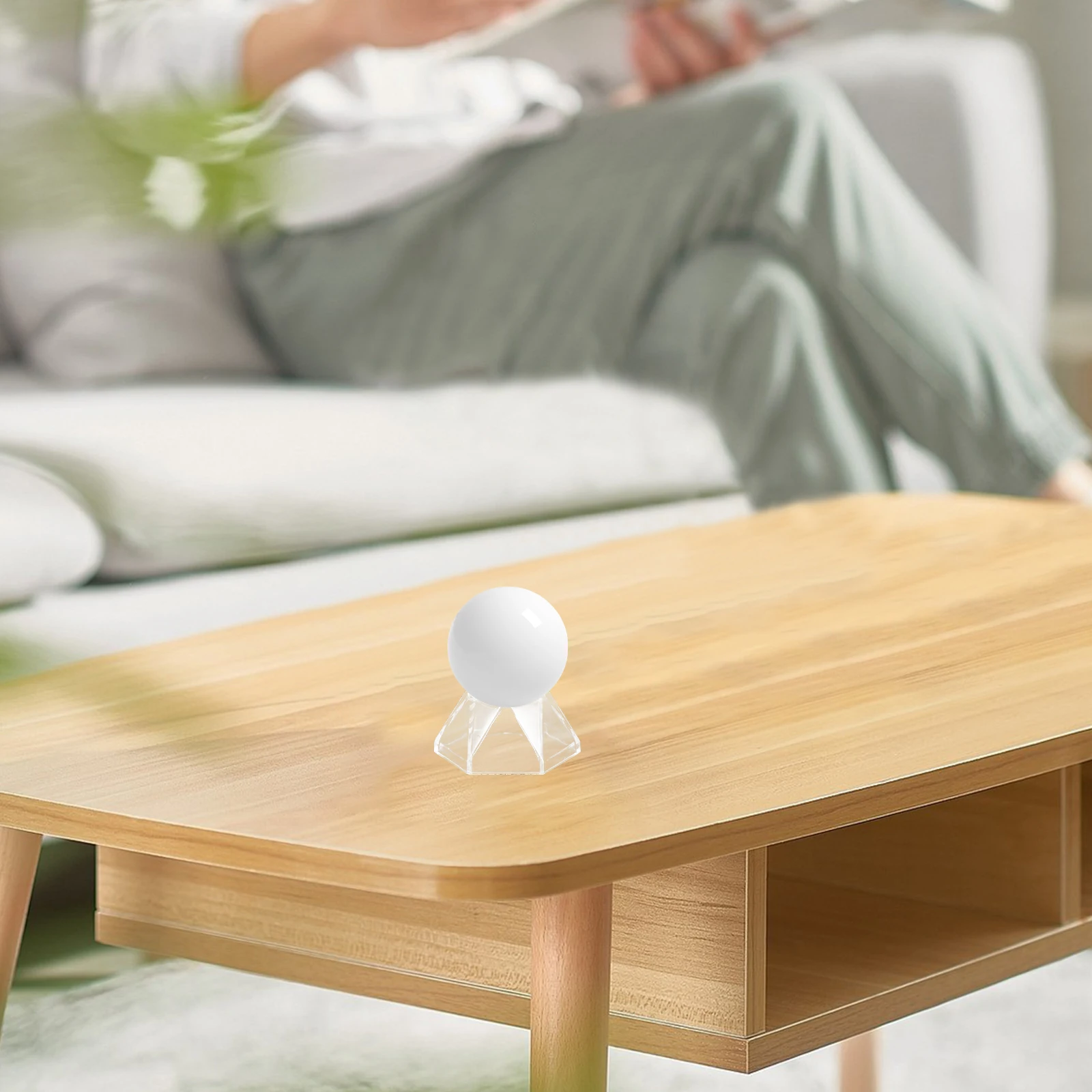 

10Pcs Transparent Acrylic Mineral Specimen Display Stand Hexagon Base Stable Crystal Ball Holder for Crystal Rock Home Office