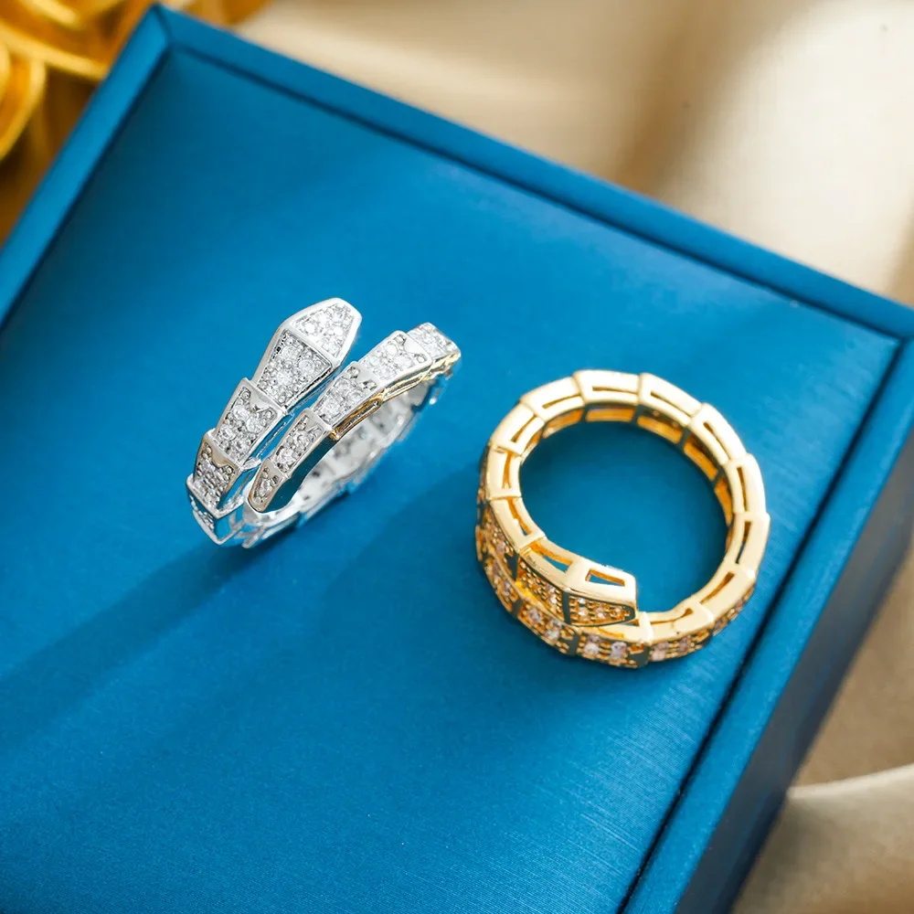 Регулируемое, сверкающее кольцо с бриллиантом - кольцо с полным бриллиантом, модный и элегантный женский стиль.