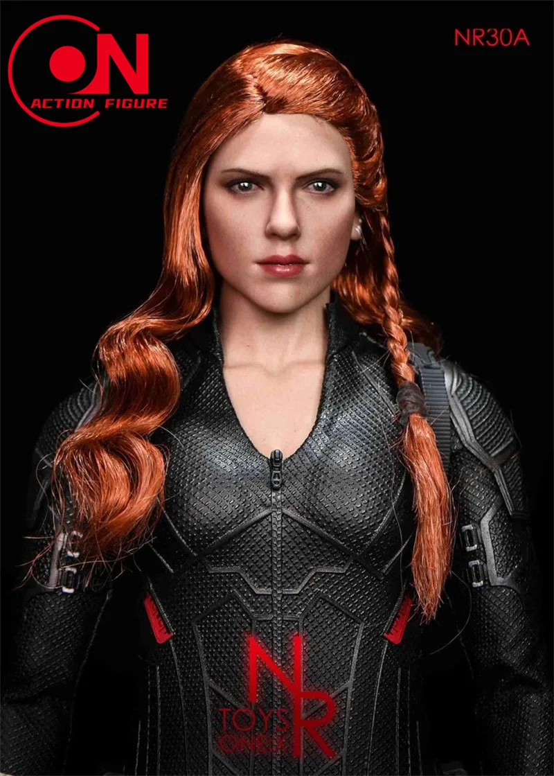 NRTOYS NR30 1/6 Scarlett Johansson Head Sculpt Female Agent Braid Head Carving Model Fit 12'' Soldier Action Figure Body