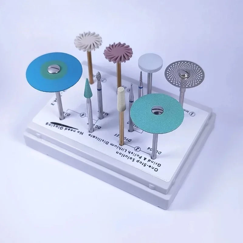

S Lithium Disilicates Polishing and Grinding Kit 3L04.2 Mounted Diamond Disc Stones Silicone Polishiers Popular laboratory Tools