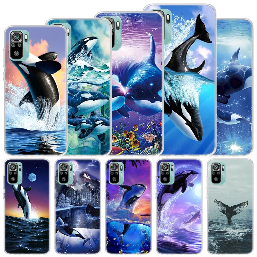 Sea Orcinus Orca Soft Case For Xiaomi Redmi Note 13 12S 11S 10S 12 11 10 Phone Cover 11T 11E Pro Plus 9 9S 8 8T Shell Coque Note