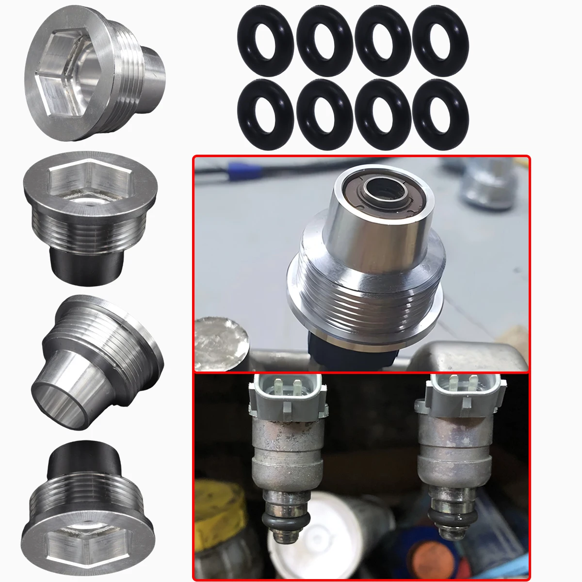 

Aluminum Fuel Injector Insert Cup Seat for Skoda Superb 3U 2002-2008 1.8T Control Engine Small Port Gasket Nozzle Sealing Parts