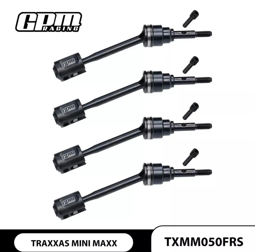 GPM 4140 Carbon Steel Front/Rear Driveshafts & Drive Cups For TRAXXAS Mini Maxx Monster Truck 107154-1 10750 10750X