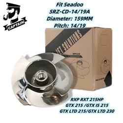 Captain SRZ-14/19A Jet Ski Parts Impeller Fit Seadoo GTX215 / GTXIS215 / GTXLTD215 / 230/RXP/RXT 215HP 159mm 4 Blade