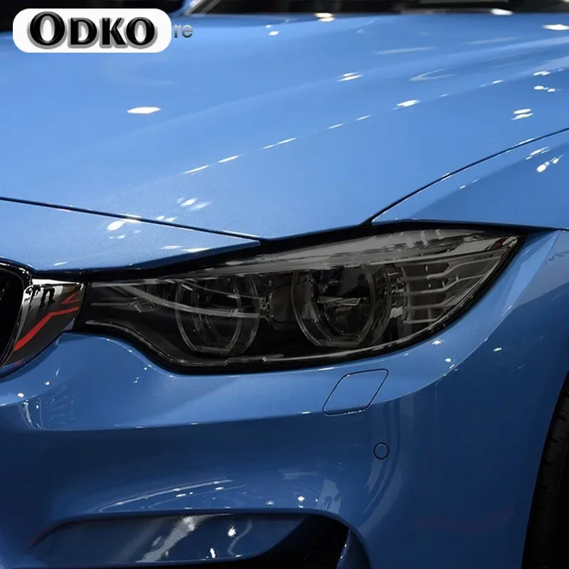 

2 Pcs Car Headlight Protective Film Headlamp Restoration Transparent Black TPU Sticker For BMW M3 F80 M4 F82 F83 Accessories