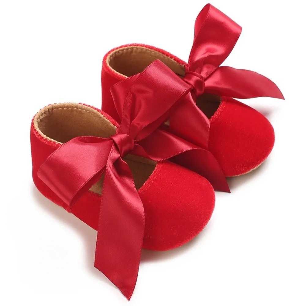 New Bowknot Ballet Walker Shoes Non-Slip Lightweight Socks Shoes Flat Shoes Wear-resistant Infant Shoes For Girls
