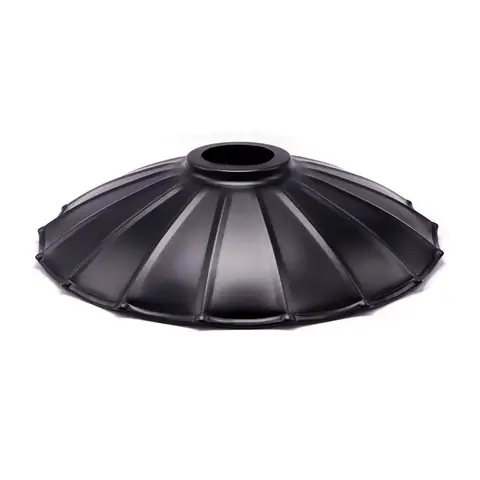 काले रंग की फिनिश वाली आयरन मेटल लैंप शेड औद्योगिक एडिसन बल्ब आयरन कैनोपी DIY लाइट एक्सेसरीज़ फ्लैट कोन पेंडेंट गोल लैंपशेड 6 best sales काले धातु लैंप शेड - №5