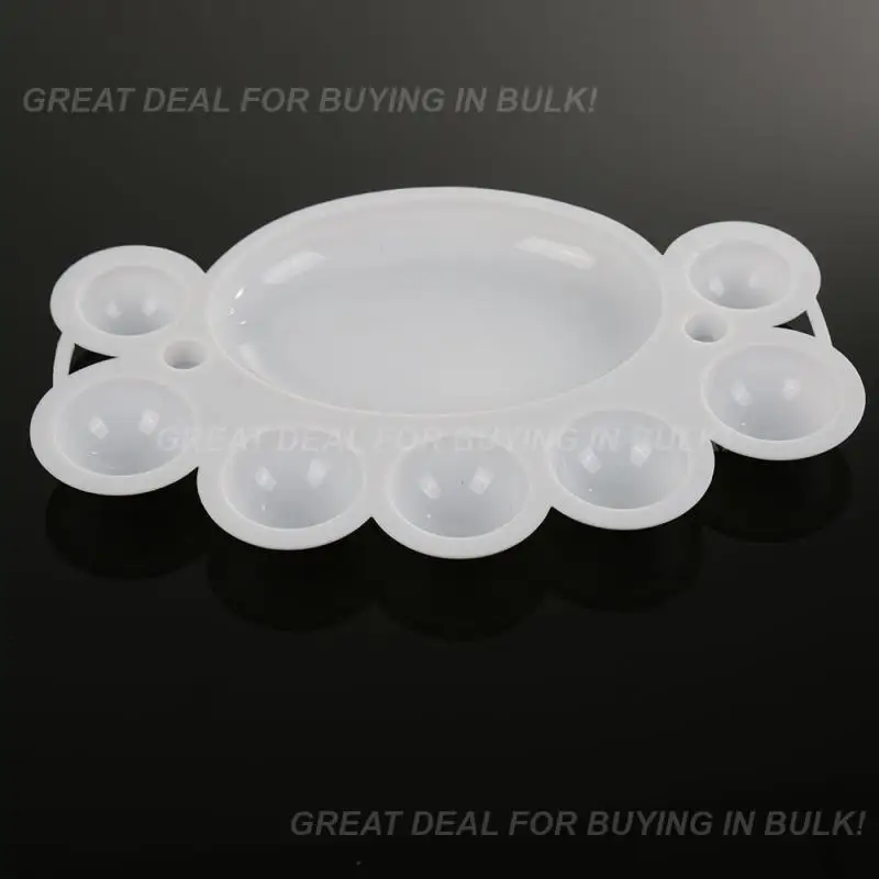 Nail Art Plastic Nail Polish Color Dish Palette Nail Art Mixing Palette Manicure  Color Mixing Palette Display Random Color