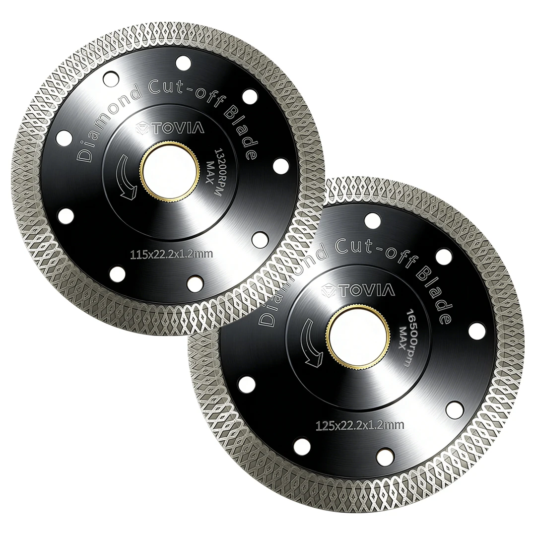 

1Pc 4.52/4.92 Inch Diamond Saw Blade, Multipurpose Cutting Ceramic, Tile, Granite, Marble, with Steel Alloy, Safety Features