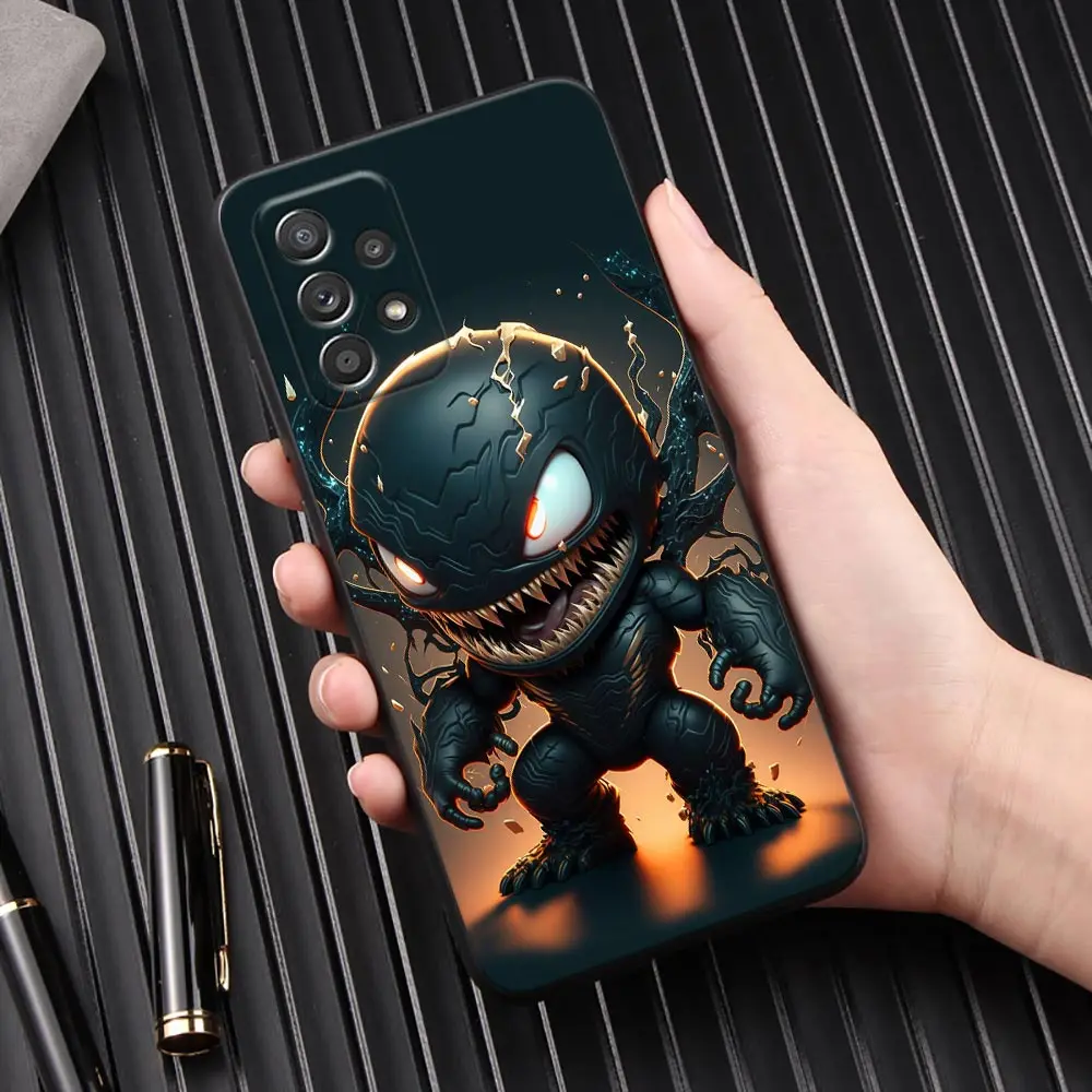 Baby Cute Marvel Venom Groot Cover Galaxy A53 5G Case For Samsung A55 A54 A52 A52S A51 A71 A73 A72 A41 A42 A35 A32 A33 Back Case
