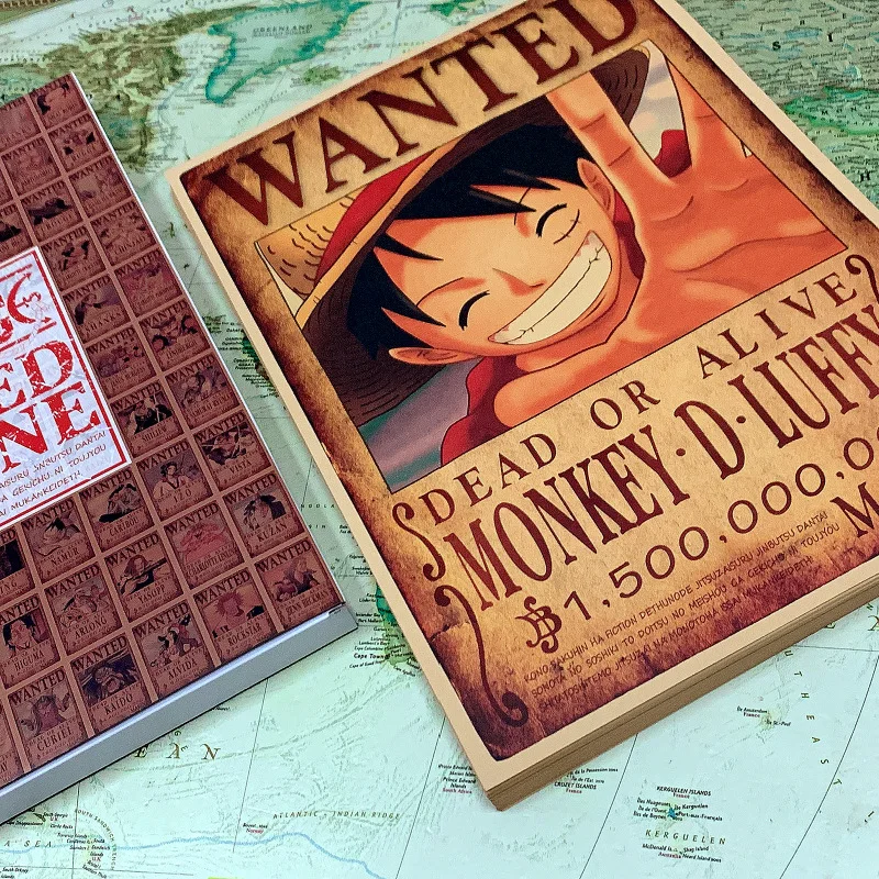 100Sheets/Set Anime ONE PIECE Wanted order Whole character series 100 PostcardmGreeting Card Wish Card Christmas Gift