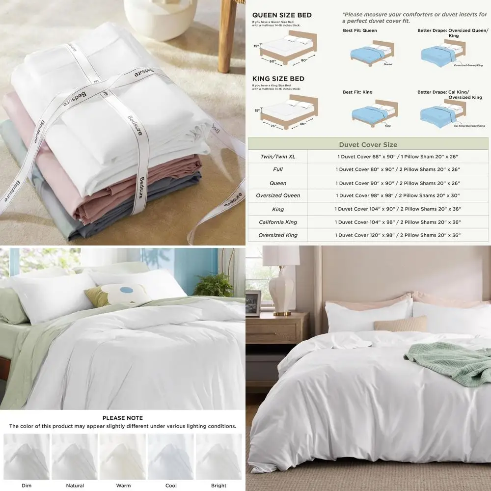 

Пододеяльник Queen Size — влагоотводящий, шелковистый эвкалипт, лиоцел, хлопок, гибридный комплект постельного белья или горячее спальное место — GentleSot ™