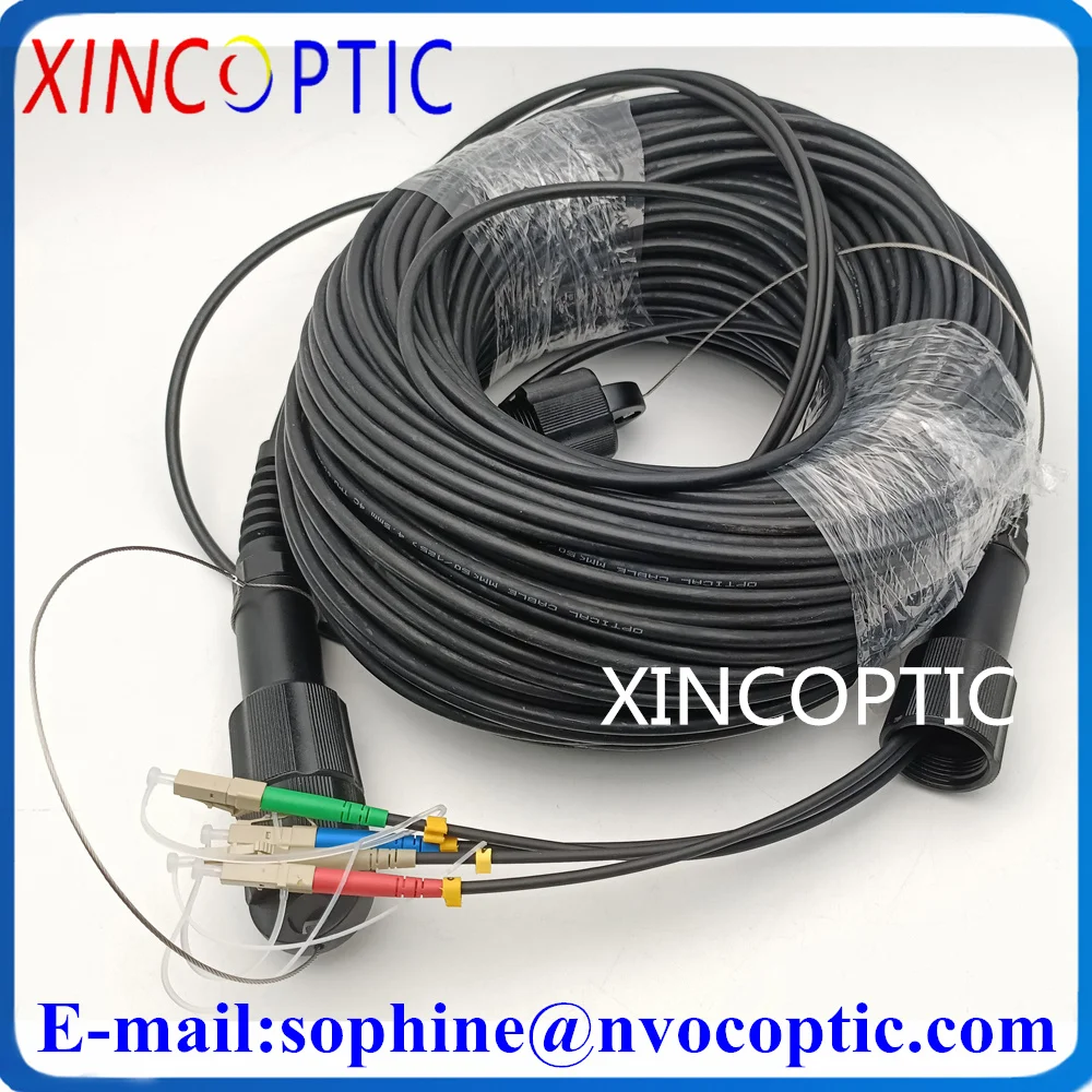 

4C MM PDLC Patch Cord,4Core,50M,MM OM2/OM1,50/125,62.5/125,PDLC/UPC(4Core)-PDLC(4Fiber) TPU Armored Fiber Optic Patch Cord Cable