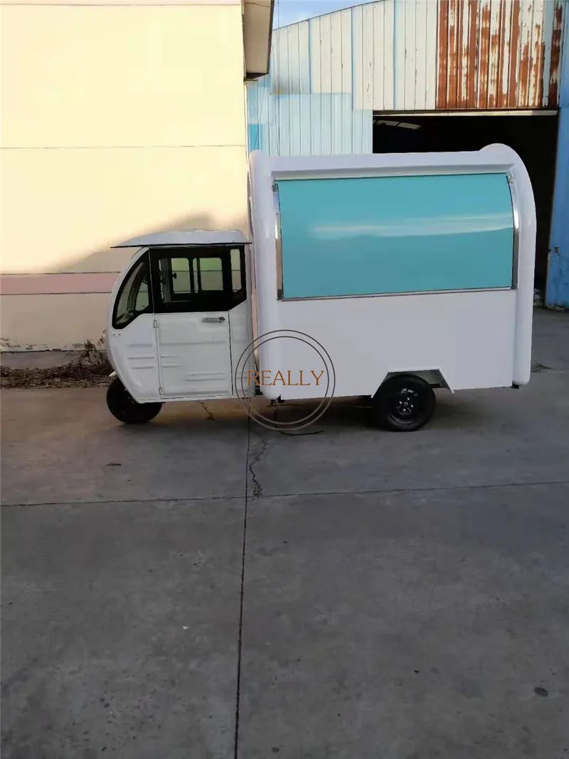 Carrello per alimenti da forno per moto Triciclo elettrico Tuk Tuk Carrello per distributori automatici per feste di cibo Carretti per patatine fritte per hot dog