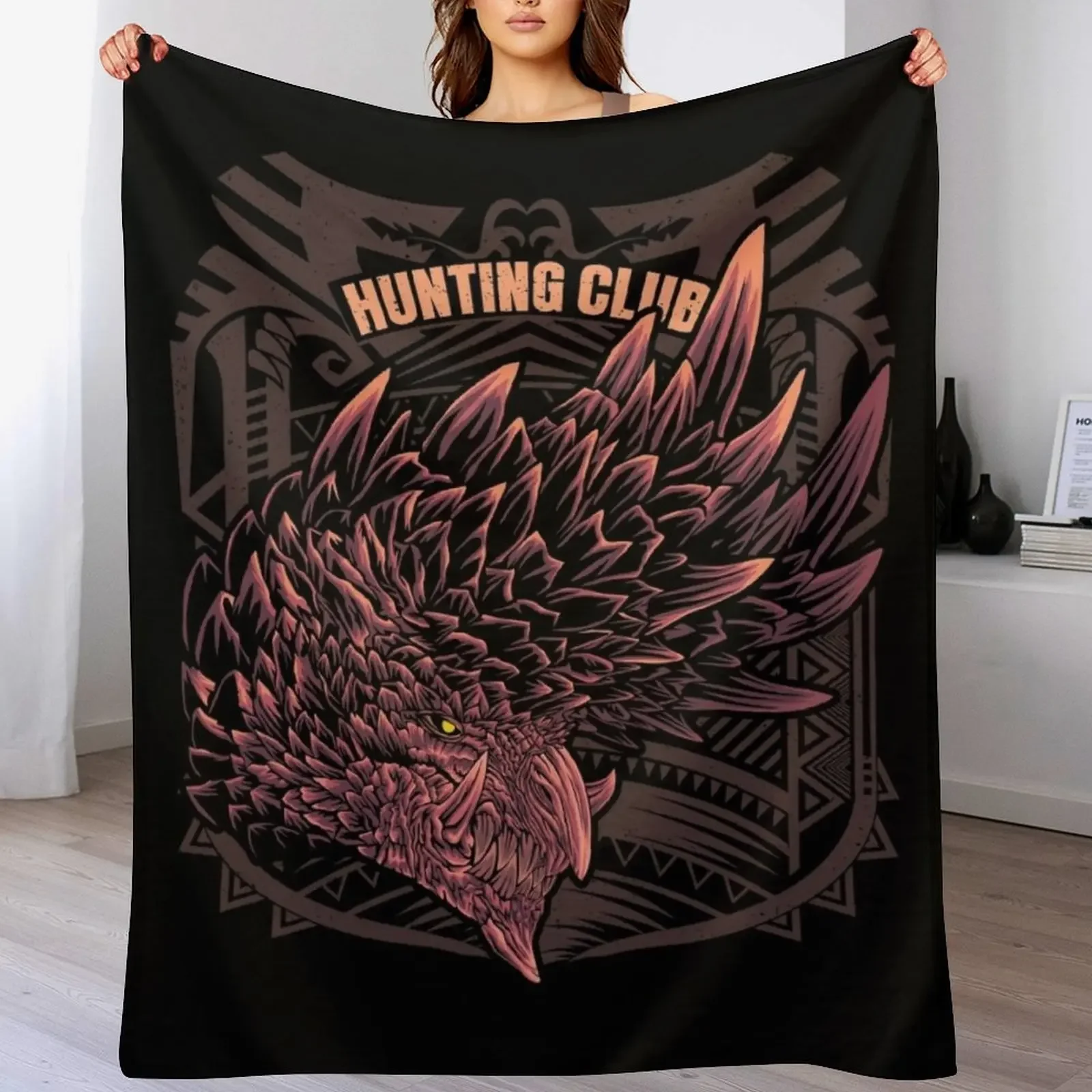 

Alatreon Hunting Club Throw Blanket Bed linens Cute Giant Sofa Quilt Blankets