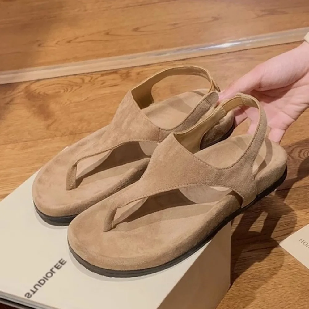 

Женские сандалии с узором «елочка» на клипсе, повседневные пляжные римские сандалии на толстой подошве, женские шлепанцы Sandalias De Mujer