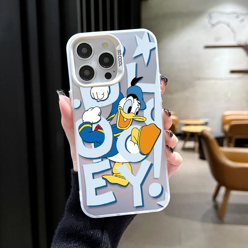 Couple Daisy Donald Duck Case for VIVO Y15S Y16 Y17S Y21 Y22S Y27 Y50 Y91 Y93 V23 V25 V27 V29 S1 Pro 5G Shockproof Back Cover