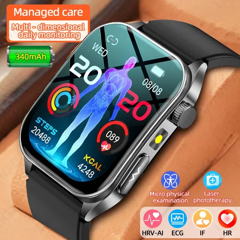 

Original LIGE Smart Watch 100+ Sports Mode 1.95 Inch HD Screen Wireless Call Waterproof Music Control Men smartwatch Android lOS